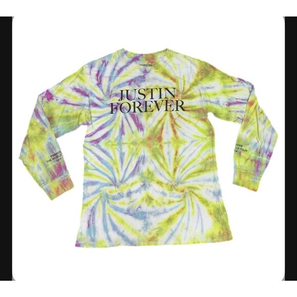 Justin Bieber Purpose World Tour Tie-Dye Long Sleeve - Picture 1 of 5